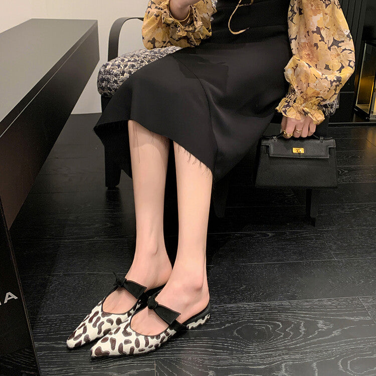 Elevate Your Elegance with Square Toe Low Heel Bow Shoes | ULZZANG BELLA