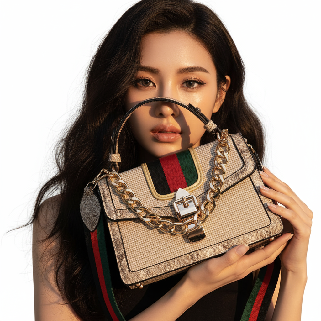 Mini borsa a mano in pelle stampa coccodrillo: un'elegante dichiarazione di raffinatezza | ULZZANG BELLA