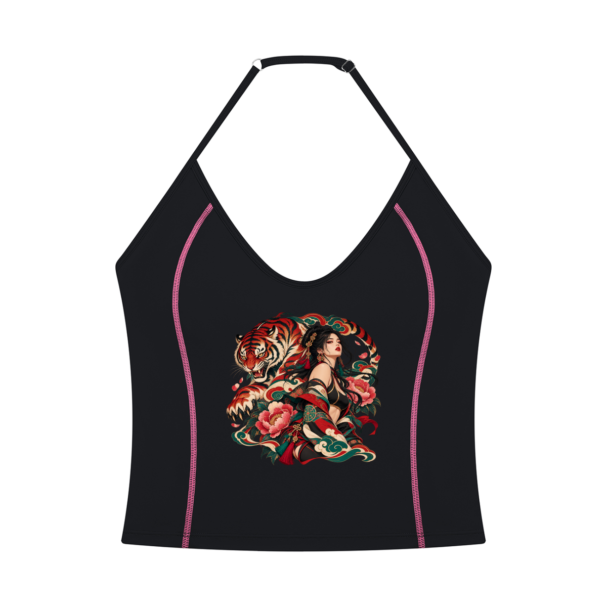 Sora Sculpt Halter Neck Cropped Yoga Tank Top | ULZZANG BELLA