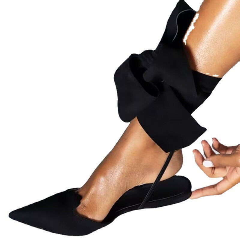 Chic Suede Ankle Strap Flat Sandals for the Elegant Woman | ULZZANG BELLA