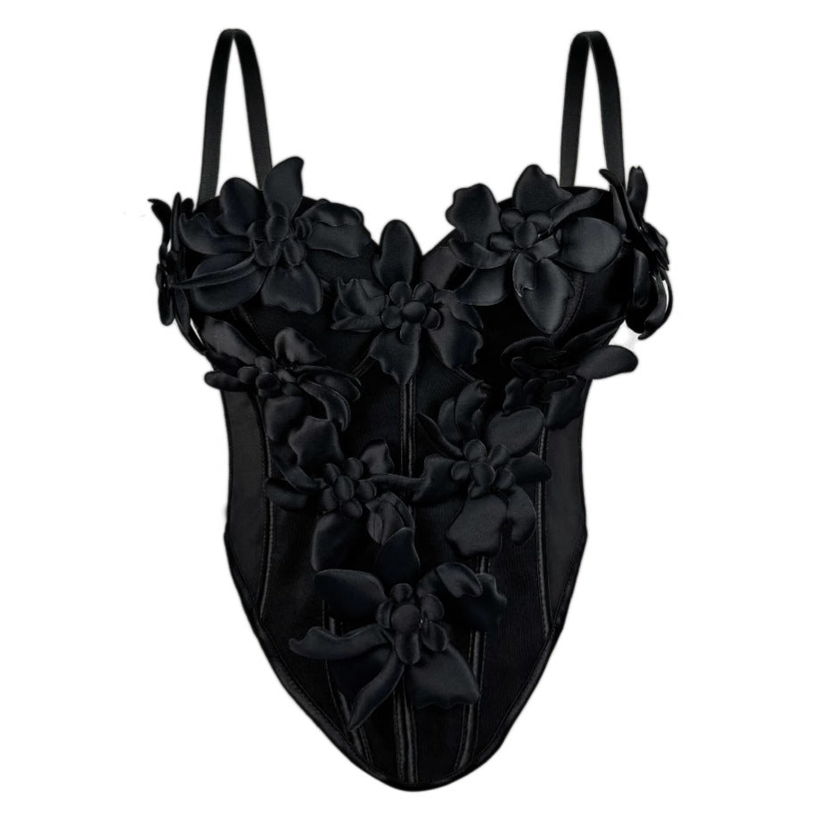Stereoscopic Floral Lace Camisole | ULZZANG BELLA
