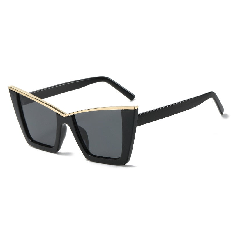Elegant Designer Cat-Eye Vintage Sunglasses for Women | ULZZANG BELLA