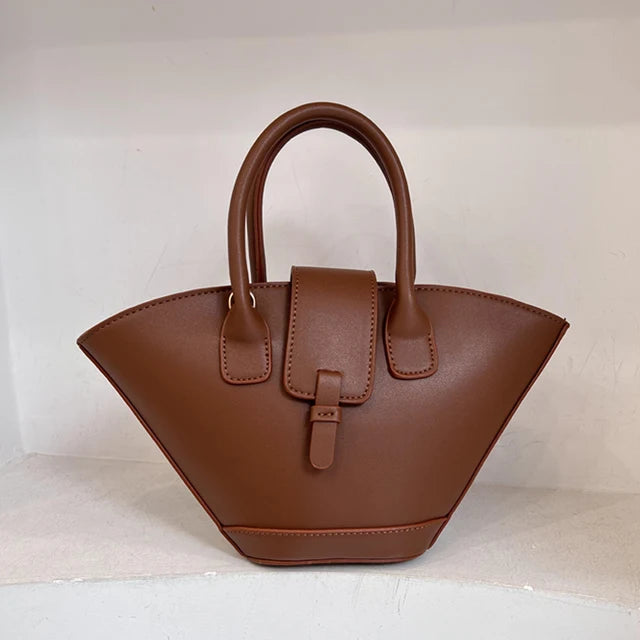 Vintage Luxe Shell Handbag in Premium PU | ULZZANG BELLA