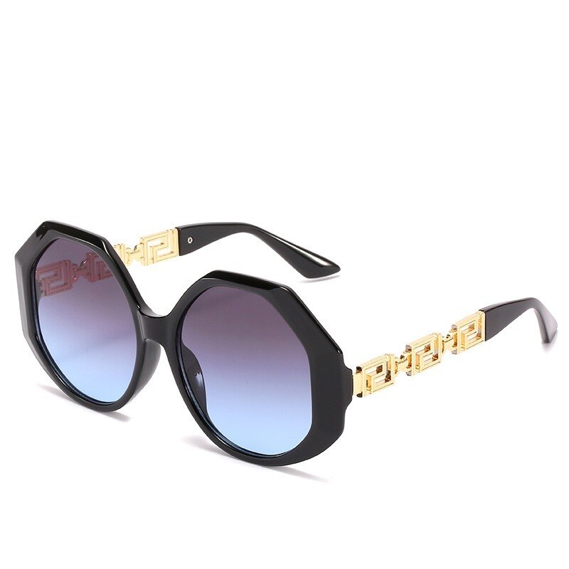 Retro Polygonal Frame Sunglasses: Trendy Eyewear for Fashionable Women | ULZZANG BELLA