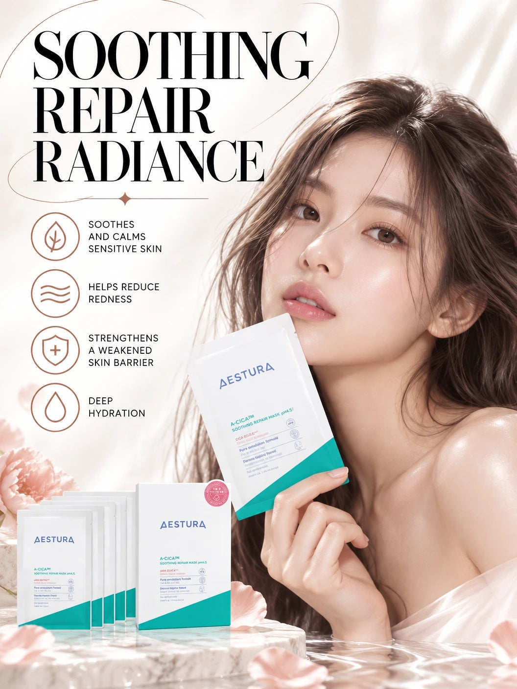 A-Cica 365 Soothing Repair Mask Sheet pH4.5 5ea | AESTURA | AESTURA A-Cica 365 Repair Mask Sheet, Couture Skincare