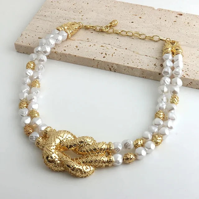 Opulent Multi-Layer Pearl Necklace for the Modern Muse | ULZZANG BELLA