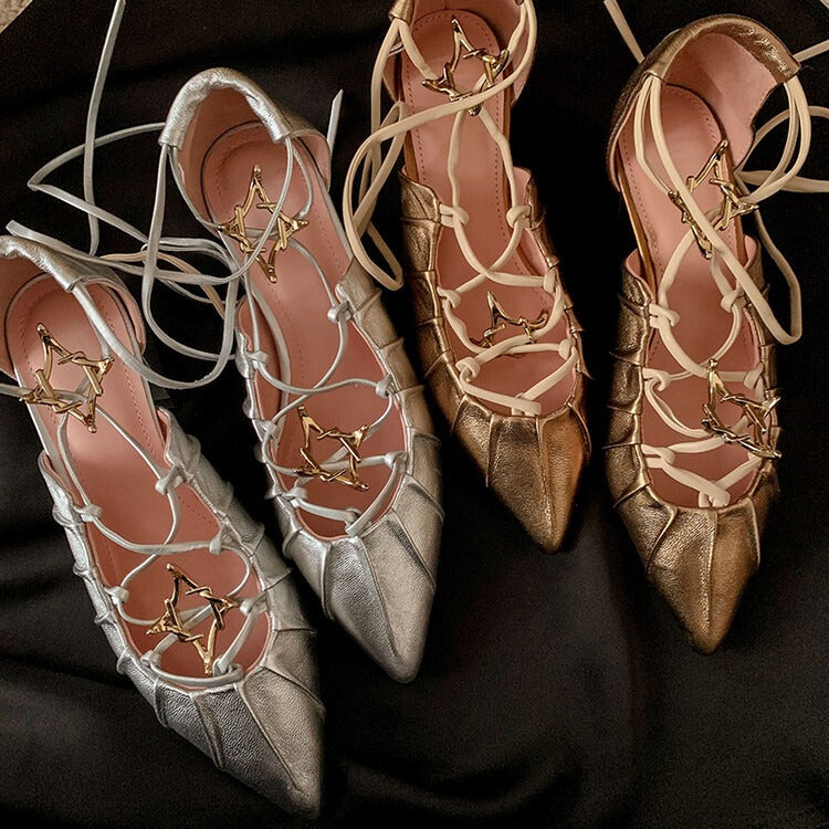 Sheepskin Strap Roman Sandals with Thick Heels | ULZZANG BELLA
