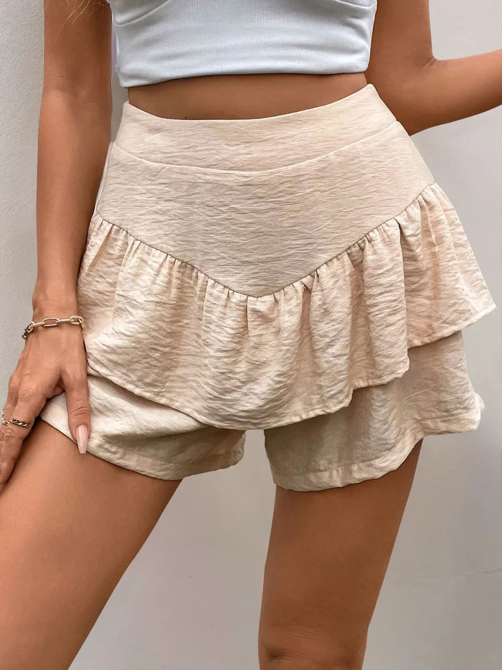 Elevate Your Style with Layered Textured Wide-Leg Women's Pants | ULZZANG BELLA