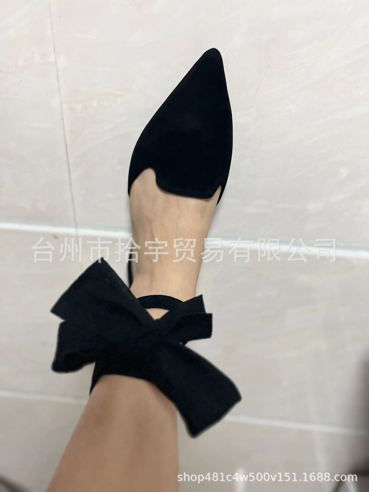 Exquisite Suede Pointed Toe Ankle Strap Sandals | ULZZANG BELLA