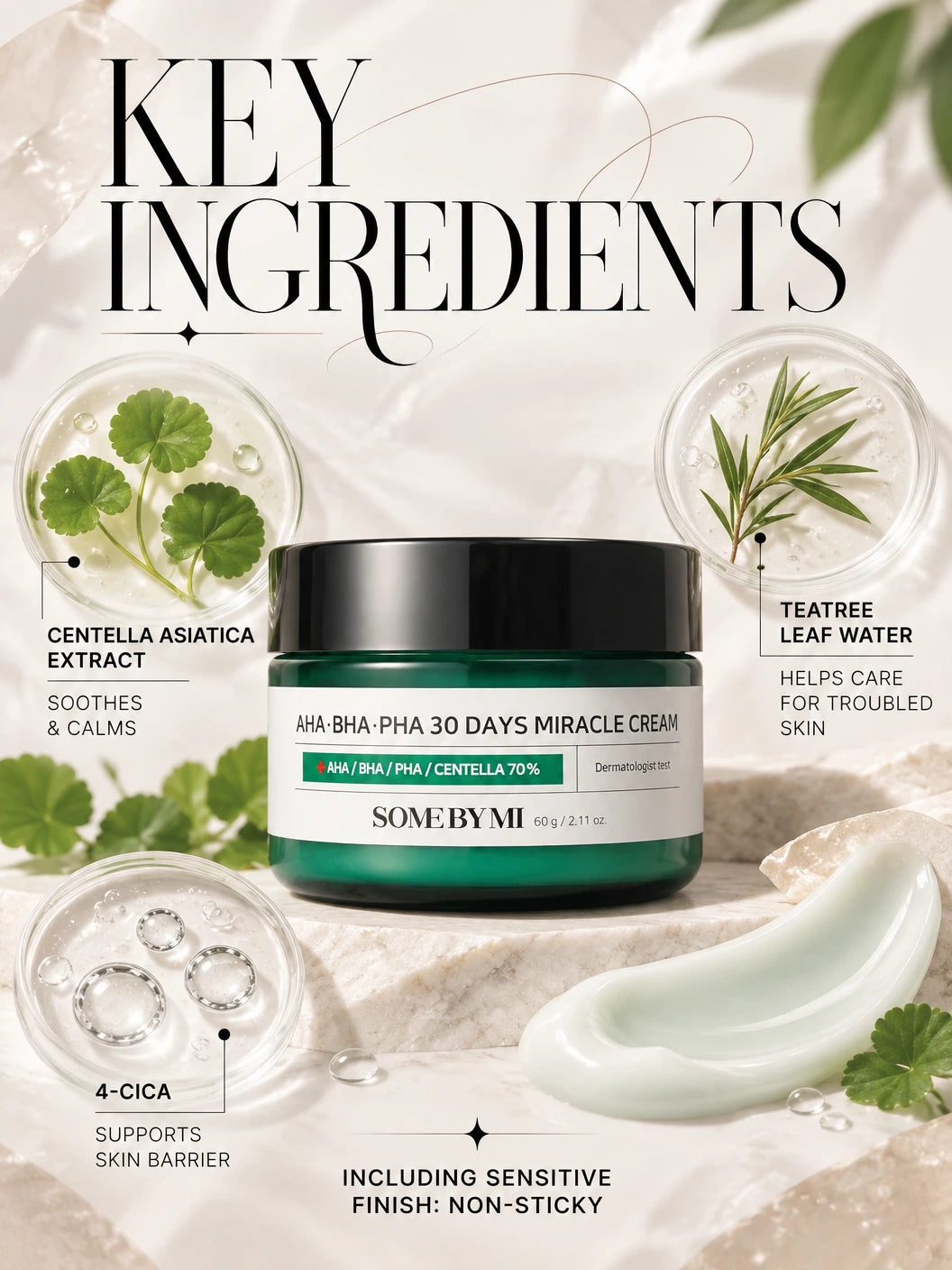 AHA-BHA-PHA 30 Days Miracle Cream 60g | SOME BY MI | SOME BY MI AHA-BHA-PHA Miracle Cream - Artisanal Luxury Cream