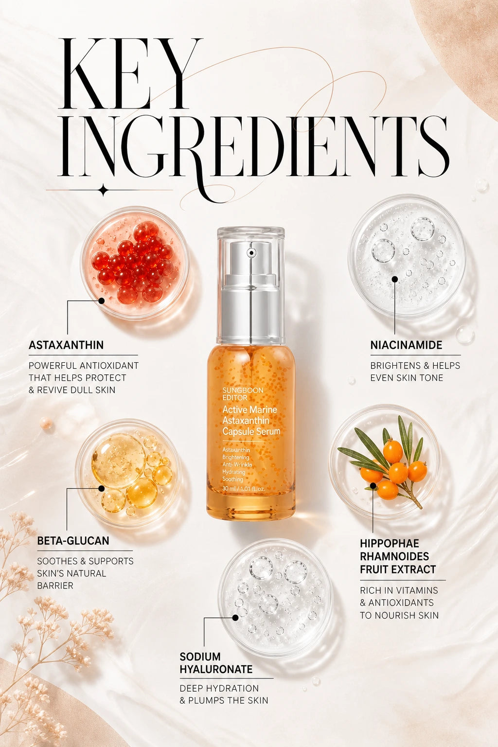 Active Marine Astaxanthin Capsule Serum 30ml | Sungboon Editor | Sungboon Editor Astaxanthin Capsule Serum 30ml for Dark Spots