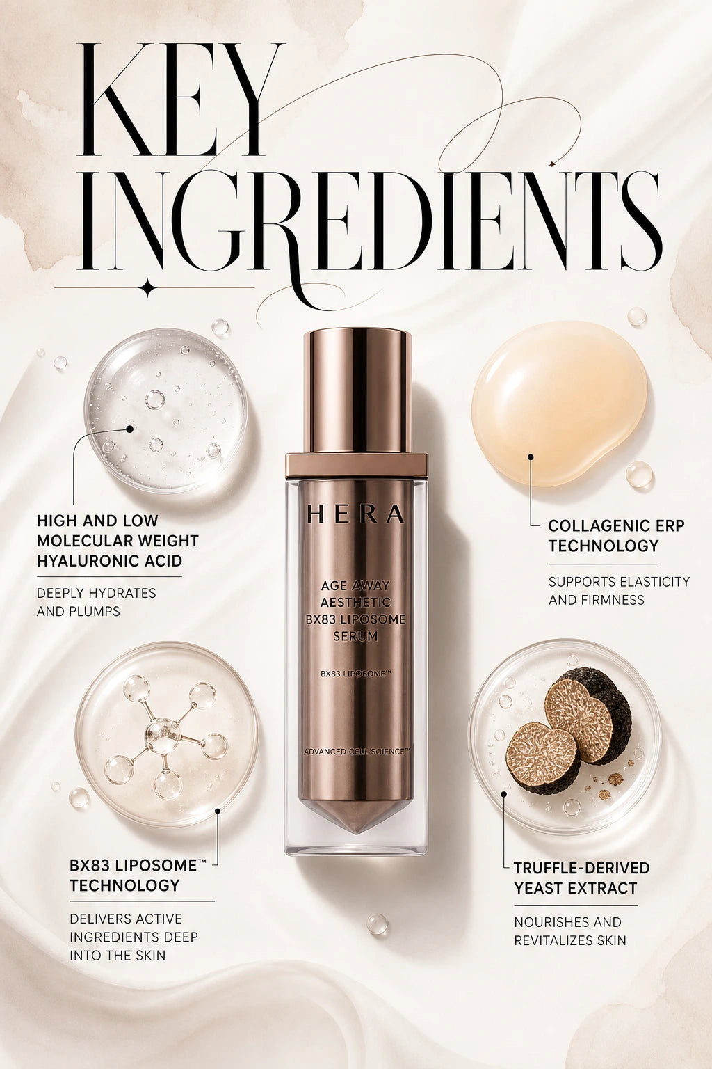 Age Away Aesthetic Bx83 Liposome Serum for Radiant Youth | HERA | HERA Age Away Serum - Couture Luxury for Radiant Youth
