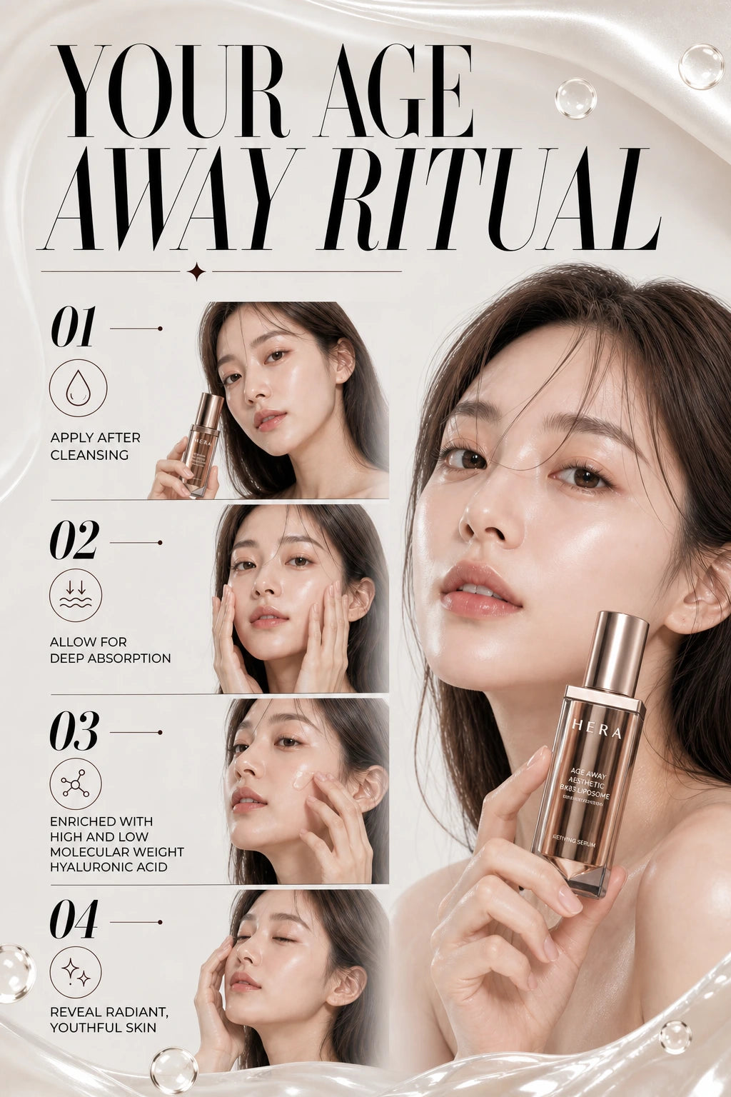 Age Away Aesthetic Bx83 Liposome Serum for Radiant Youth | HERA | HERA Age Away Serum - Couture Luxury for Radiant Youth
