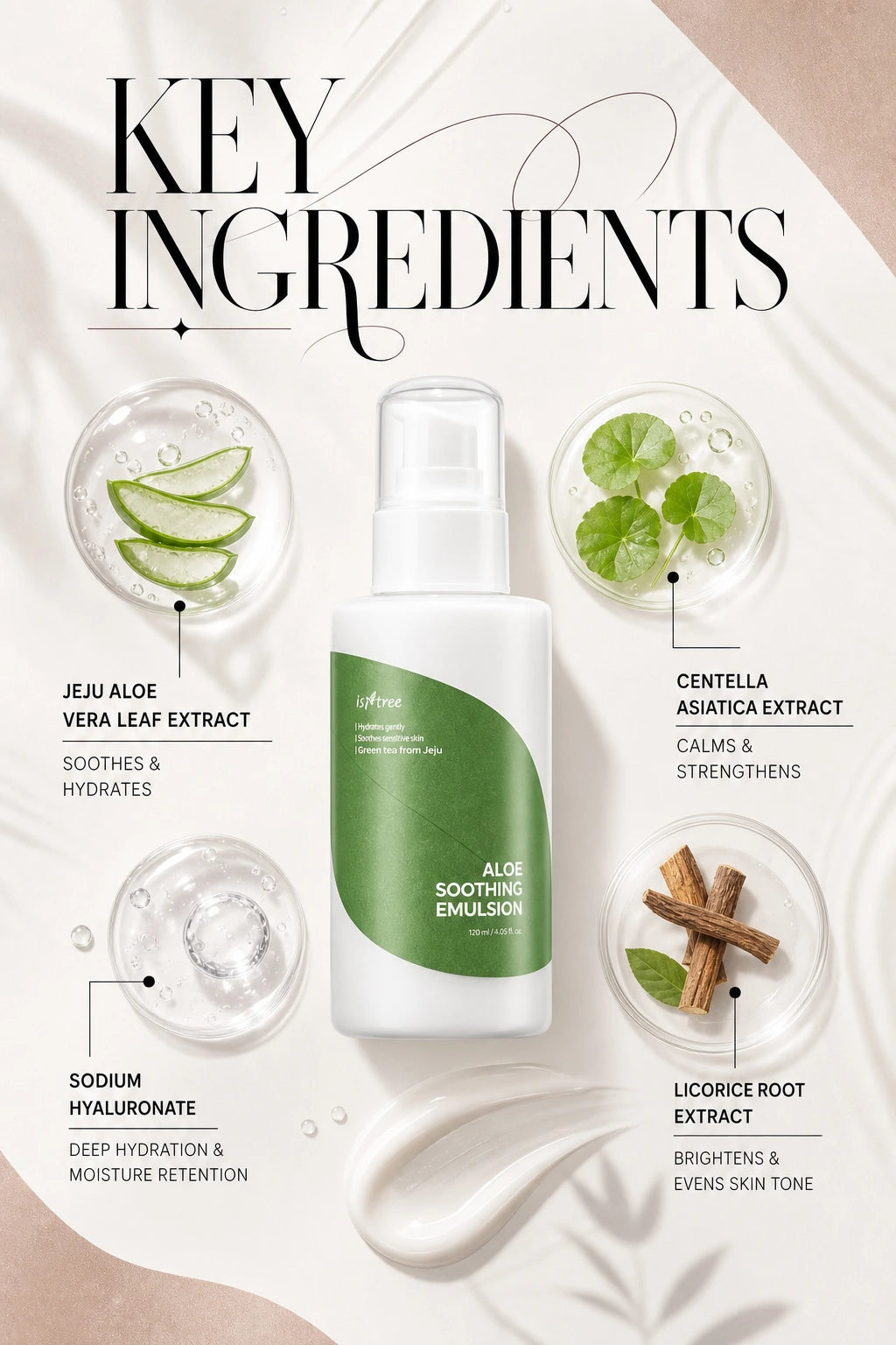 Aloe Soothing Emulsion 120ml | ISNTREE | ISNTREE Aloe Soothing Emulsion - Handcrafted Luxury Cream