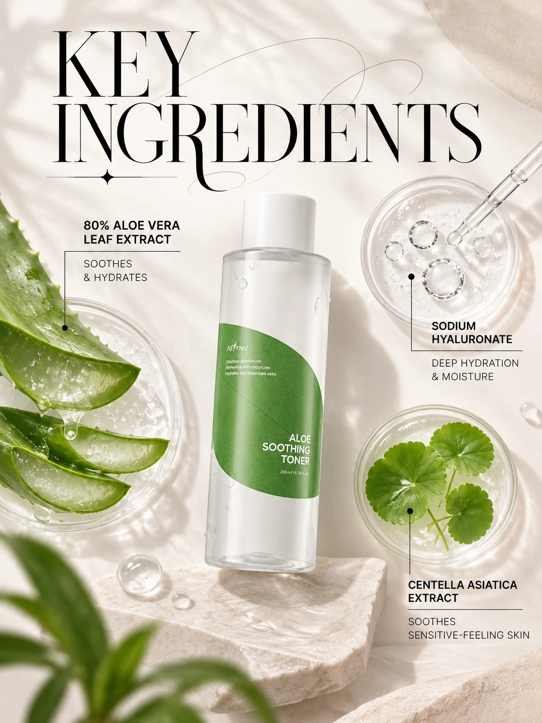 Aloe Soothing Toner 200ml | ISNTREE | ISNTREE Aloe Soothing Toner – Artisanal Hydrating Essence