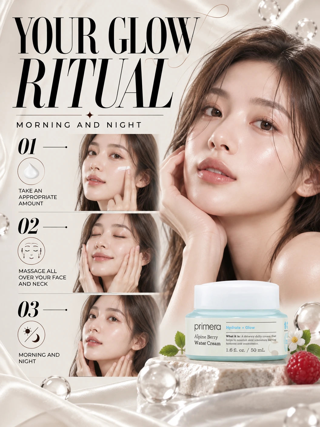 Alpine Berry Watery Cream 50ml | Primera | Primera Alpine Berry Watery Cream - Artisanal Hydration Luxe