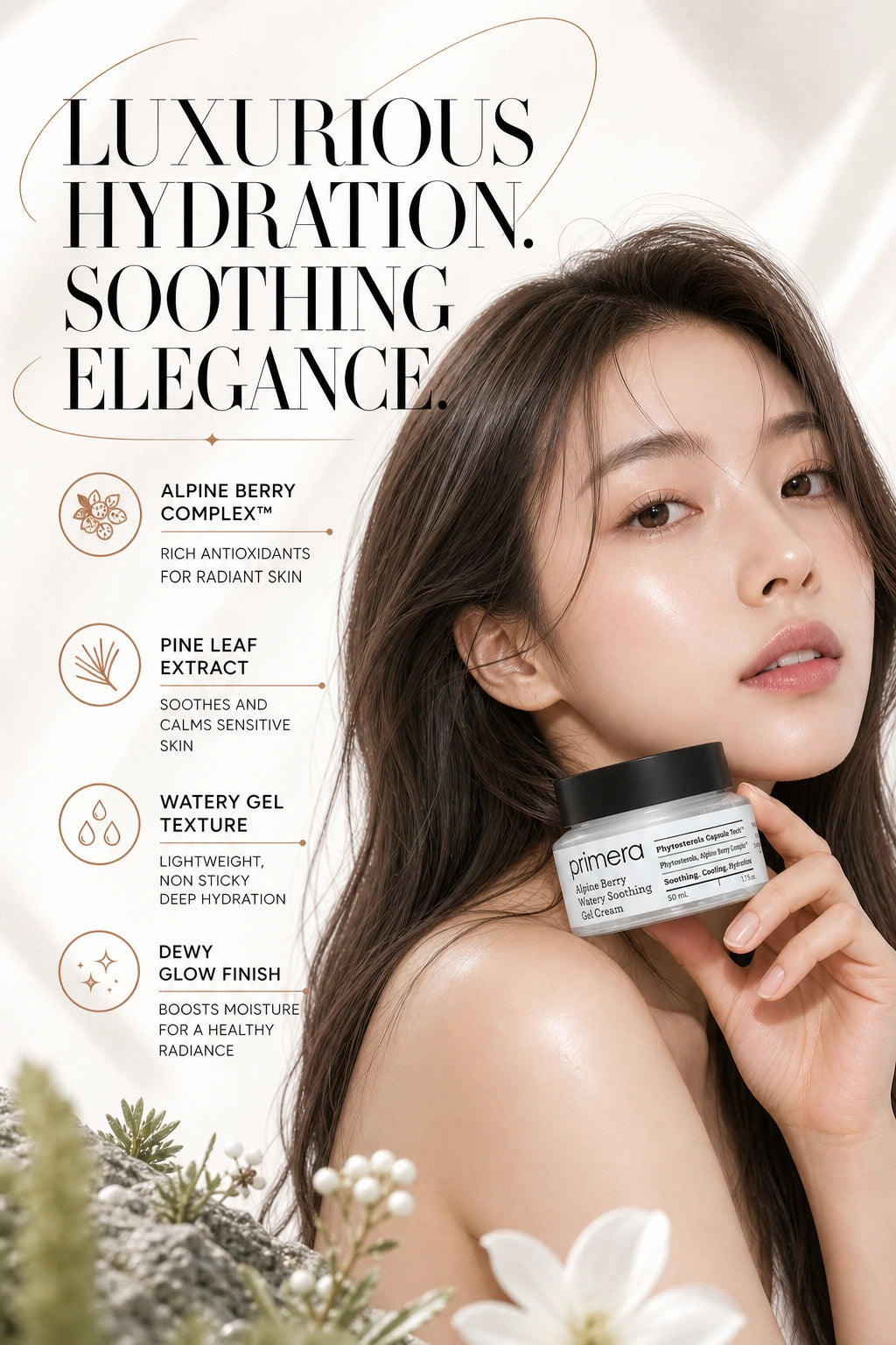 Alpine Berry Watery Soothing Gel Cream 50ml | Primera | Primera Alpine Berry Gel Cream - Couture Hydration Luxury