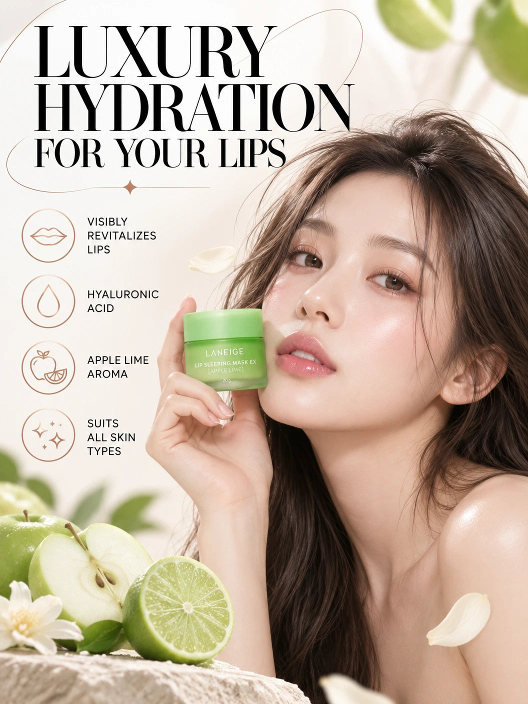 Apple Lime Lip Sleeping Mask EX | LANEIGE | LANEIGE Apple Lime Lip Balm – Couture Hydration for Luxe Lips