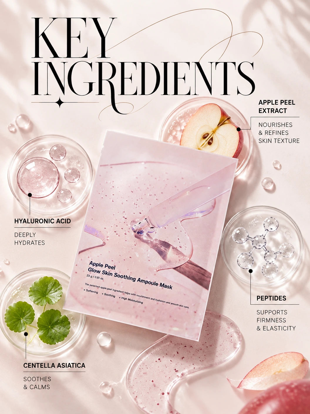 Apple Peel Glow Skin Soothing Ampoule Mask 23ml*10ea | Sungboon Editor | Sungboon Editor Luxury Apple Peel Ampoule Mask Set