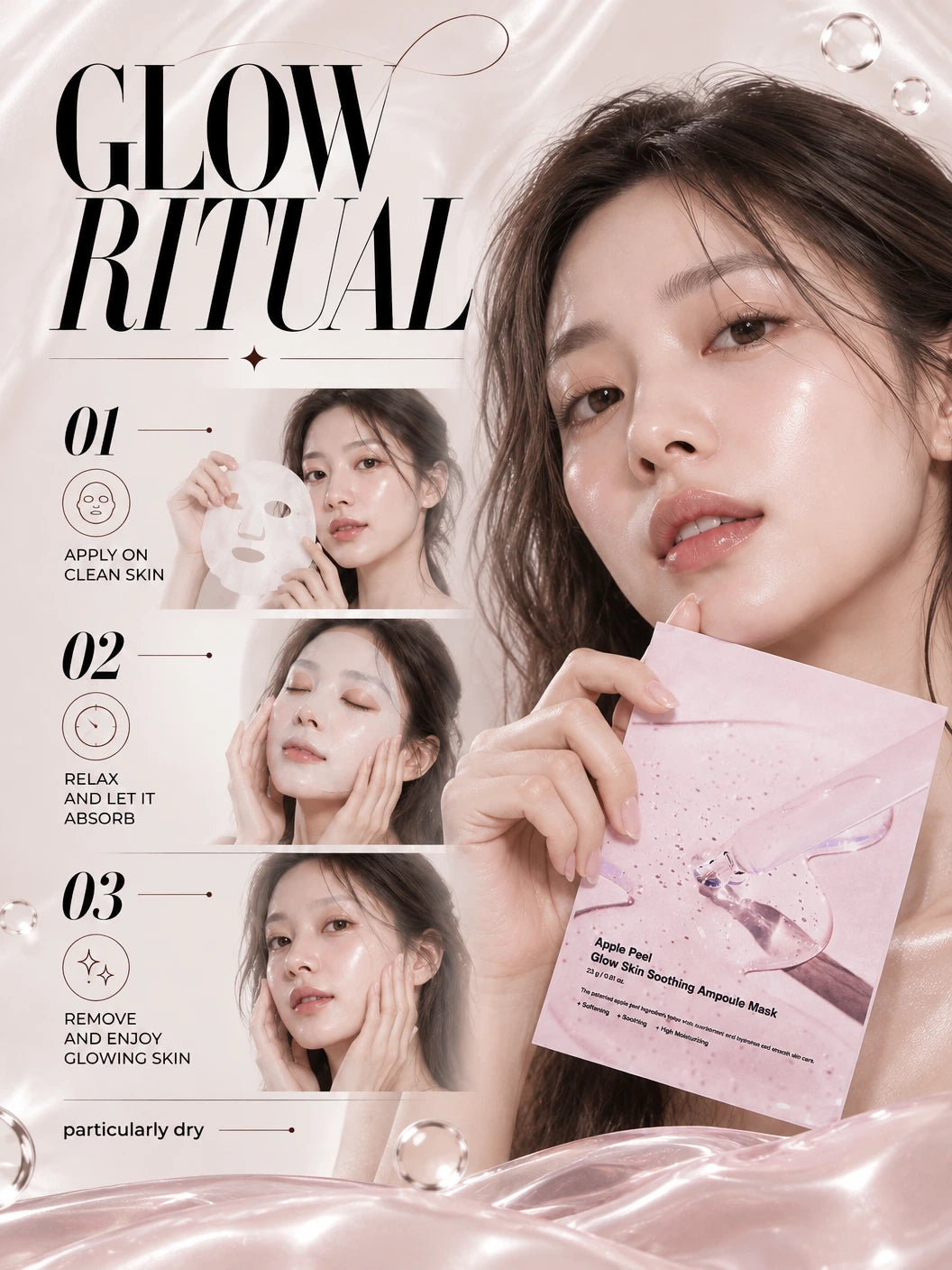 Apple Peel Glow Skin Soothing Ampoule Mask 23ml*10ea | Sungboon Editor | Sungboon Editor Luxury Apple Peel Ampoule Mask Set
