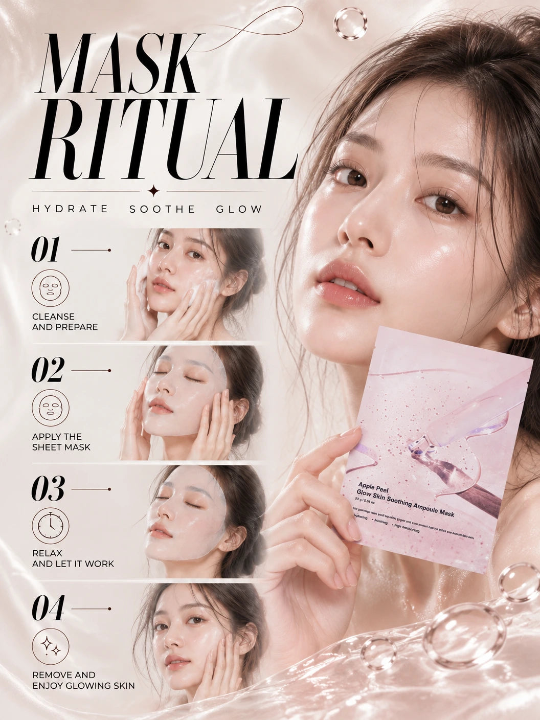 Apple Peel Glow Skin Soothing Ampoule Mask 23ml*1ea | Sungboon Editor | Sungboon Editor Apple Peel Ampoule Mask 23ml | Hydrating