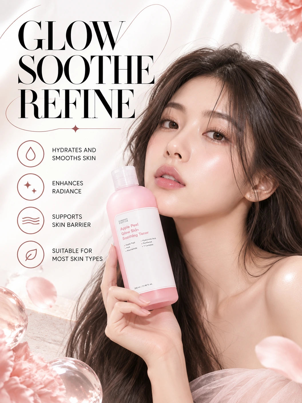 Apple Peel Glow Skin Soothing Toner 350ml | Sungboon Editor | Sungboon Editor Apple Peel Toner 340ml | Smooth & Glow