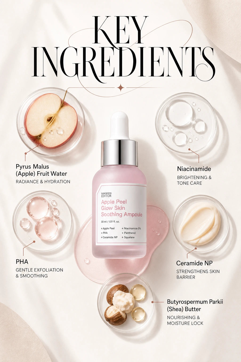Apple Peel Glow Soothing Ampoule 30ml | Sungboon Editor | Sungboon Editor Apple Peel Glow Soothing Ampoule 30ml