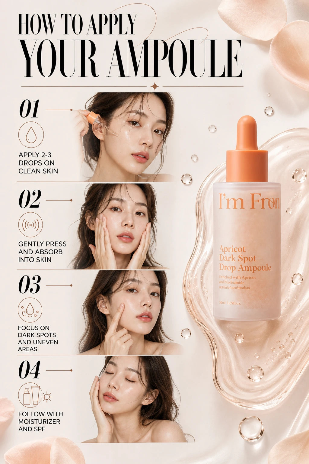 Apricot Dark Spot Drop Ampoule 50ml | I'm From | I'm From Apricot Dark Spot Ampoule 50ml | K-Beauty