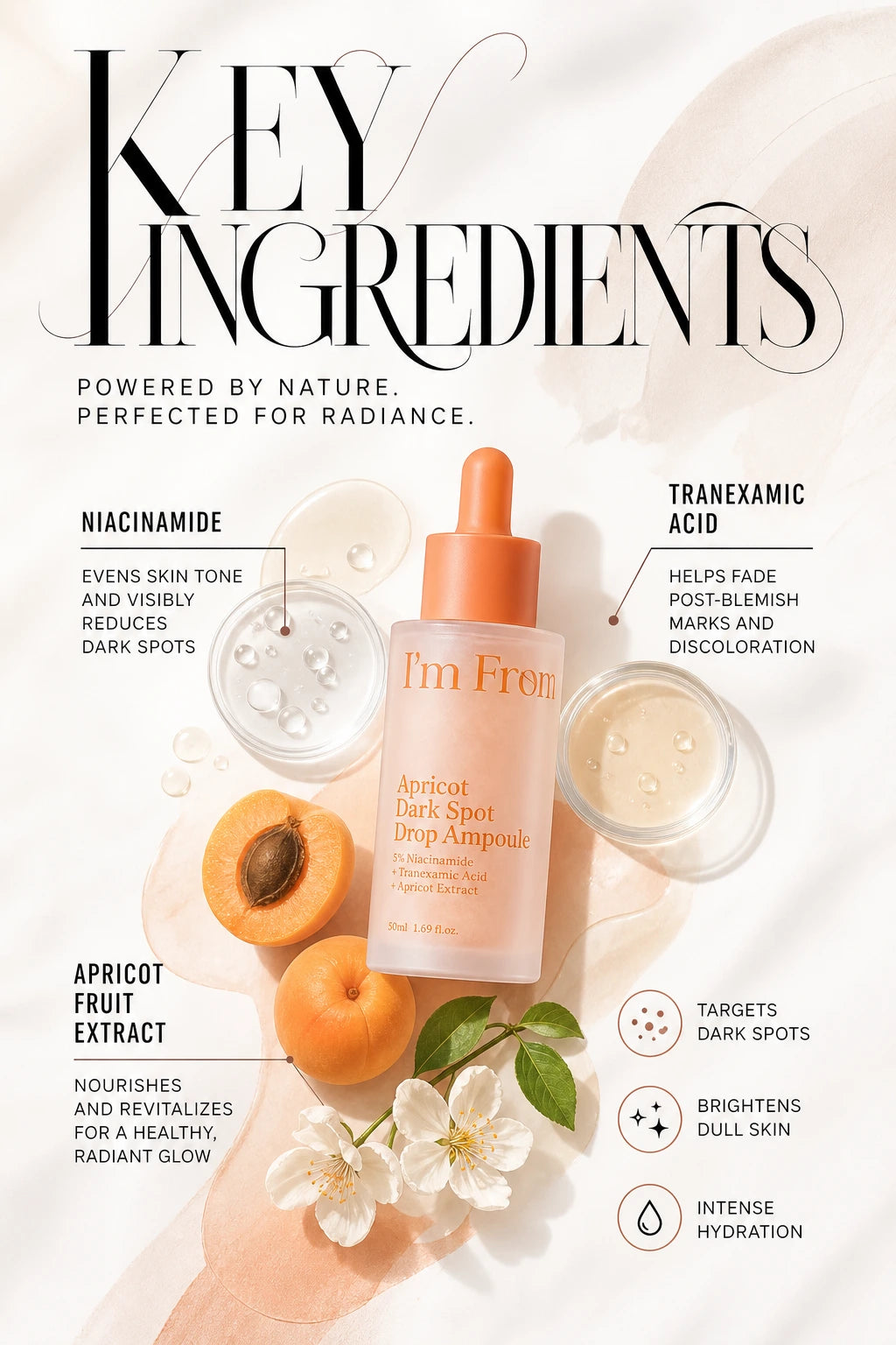 Apricot Dark Spot Drop Ampoule 50ml | I'm From | I'm From Apricot Dark Spot Ampoule 50ml | K-Beauty