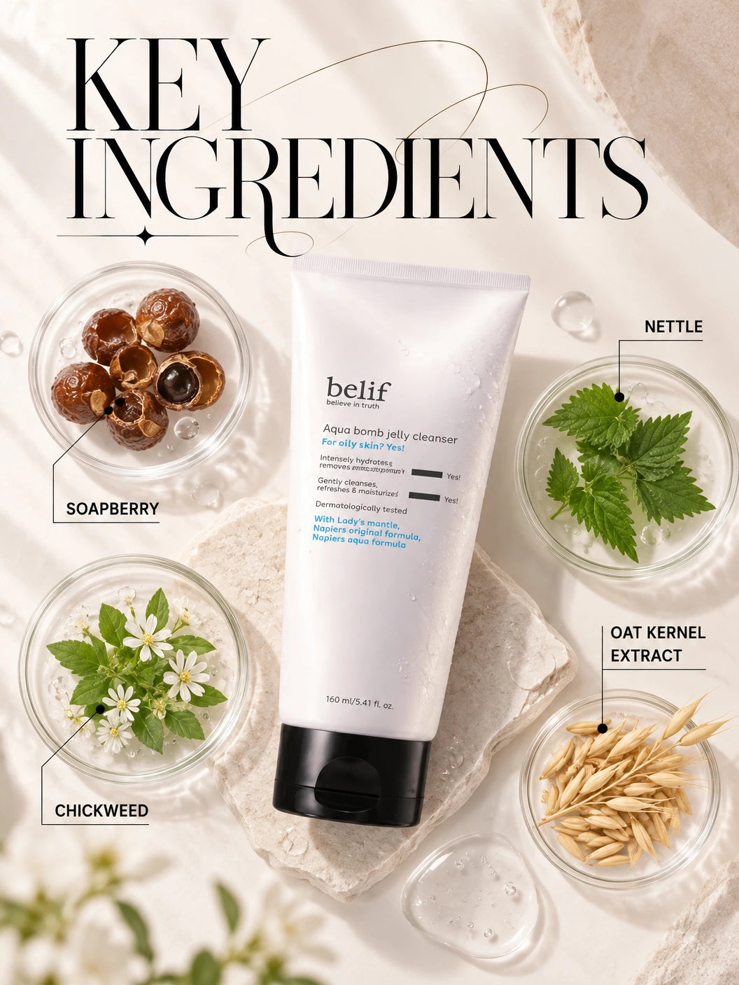 Aqua Bomb Jelly Cleanser for Oily Skin | belif | belif Aqua Bomb Jelly Cleanser - Artisanal Luxury Cleanser