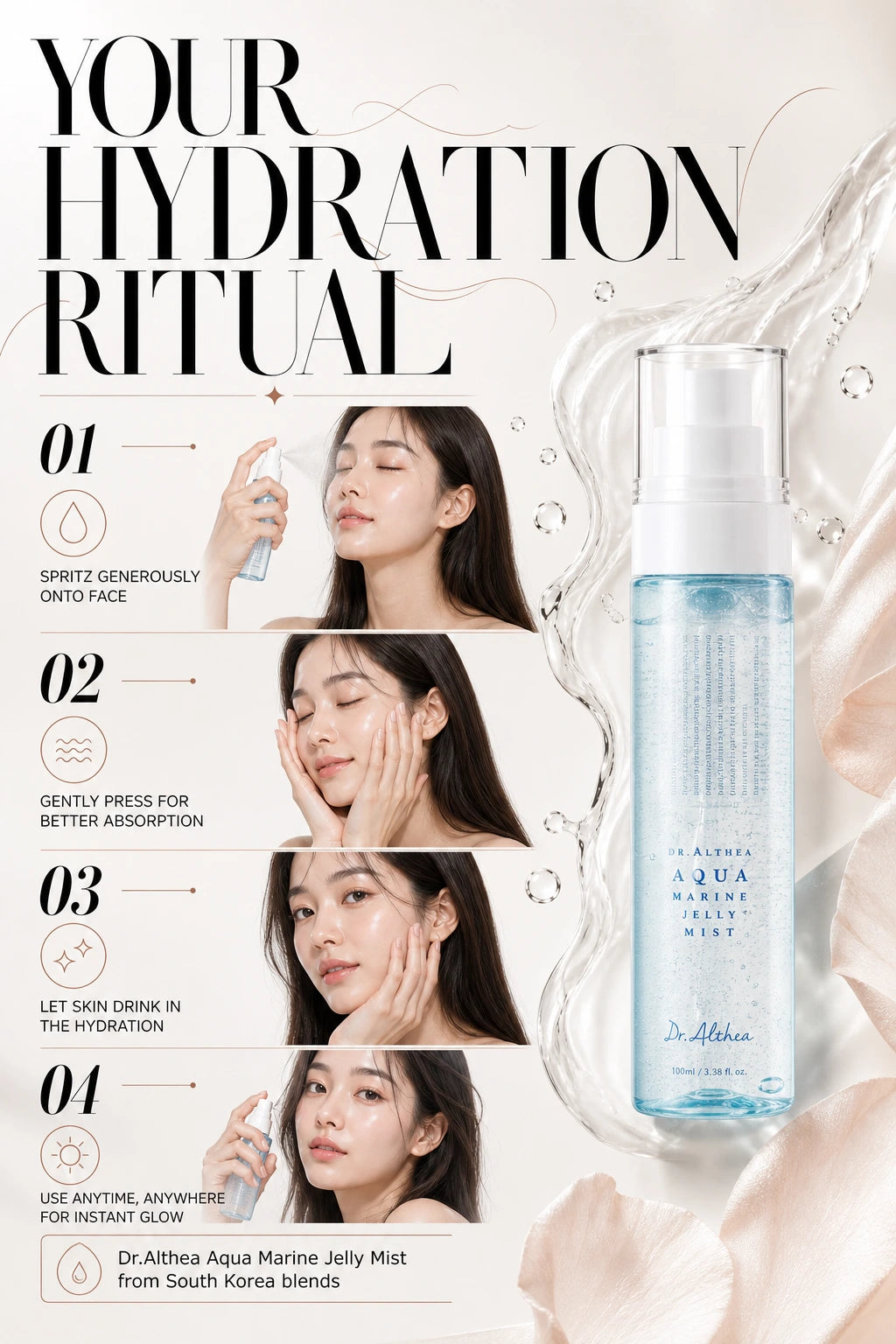 Aqua Marine Jelly Mist 100ml | Dr.Althea | Dr.Althea Aqua Marine Jelly Mist – Hydrating Glow Care