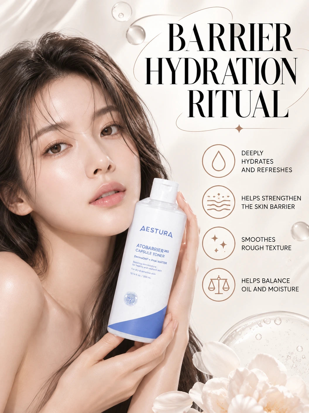 Atobarrier 365 Capsule Toner 300ml | AESTURA | AESTURA Atobarrier 365 Capsule Toner – Ceramide Care
