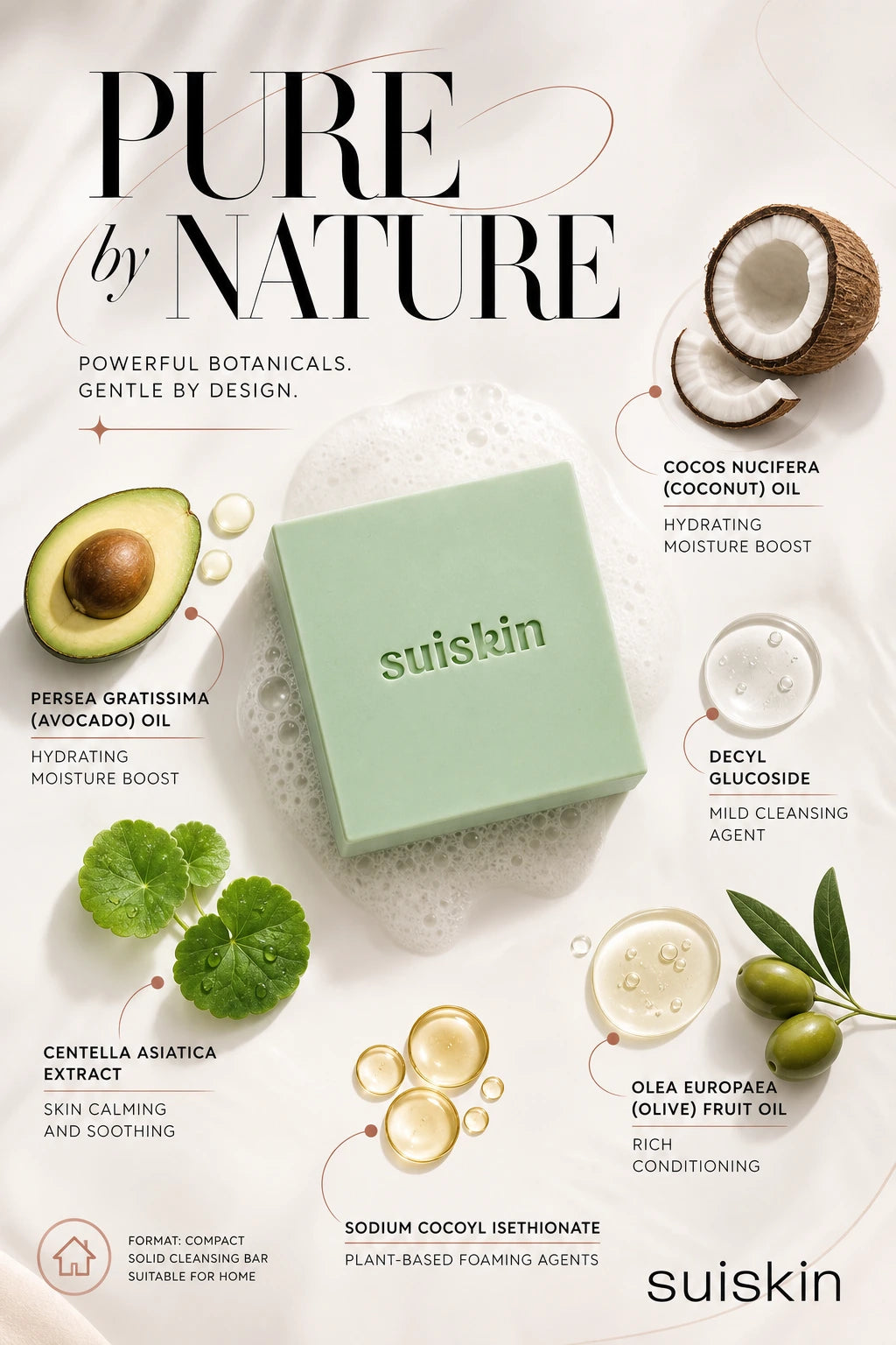 Avobab Clean Soap - 1ea | SUISKIN | SUISKIN Luxury Avobab Multi-Use Cleansing Soap 23g