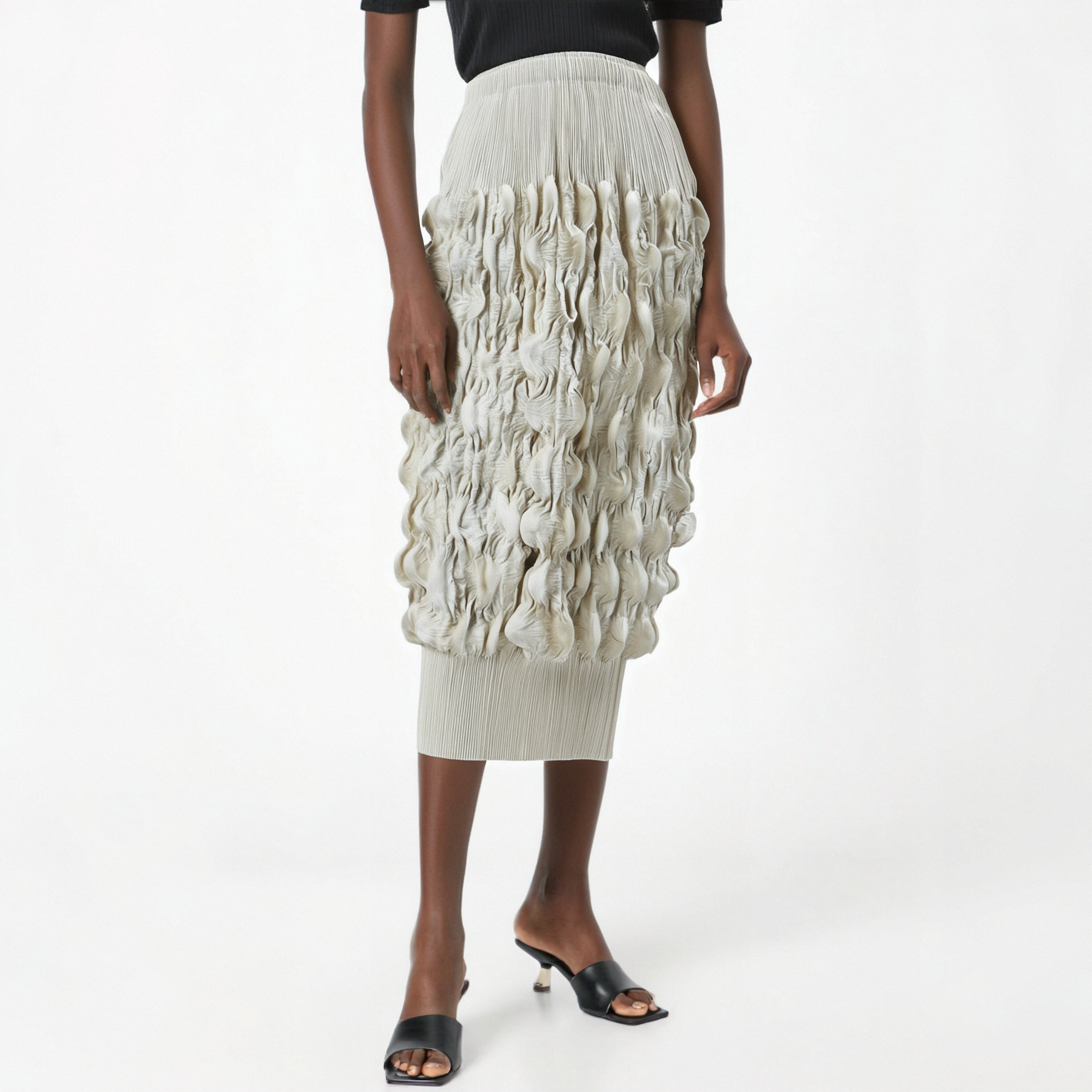 ULZZANG BELLA Luxe Pleated High Waist Skirt - Timeless Elegance
