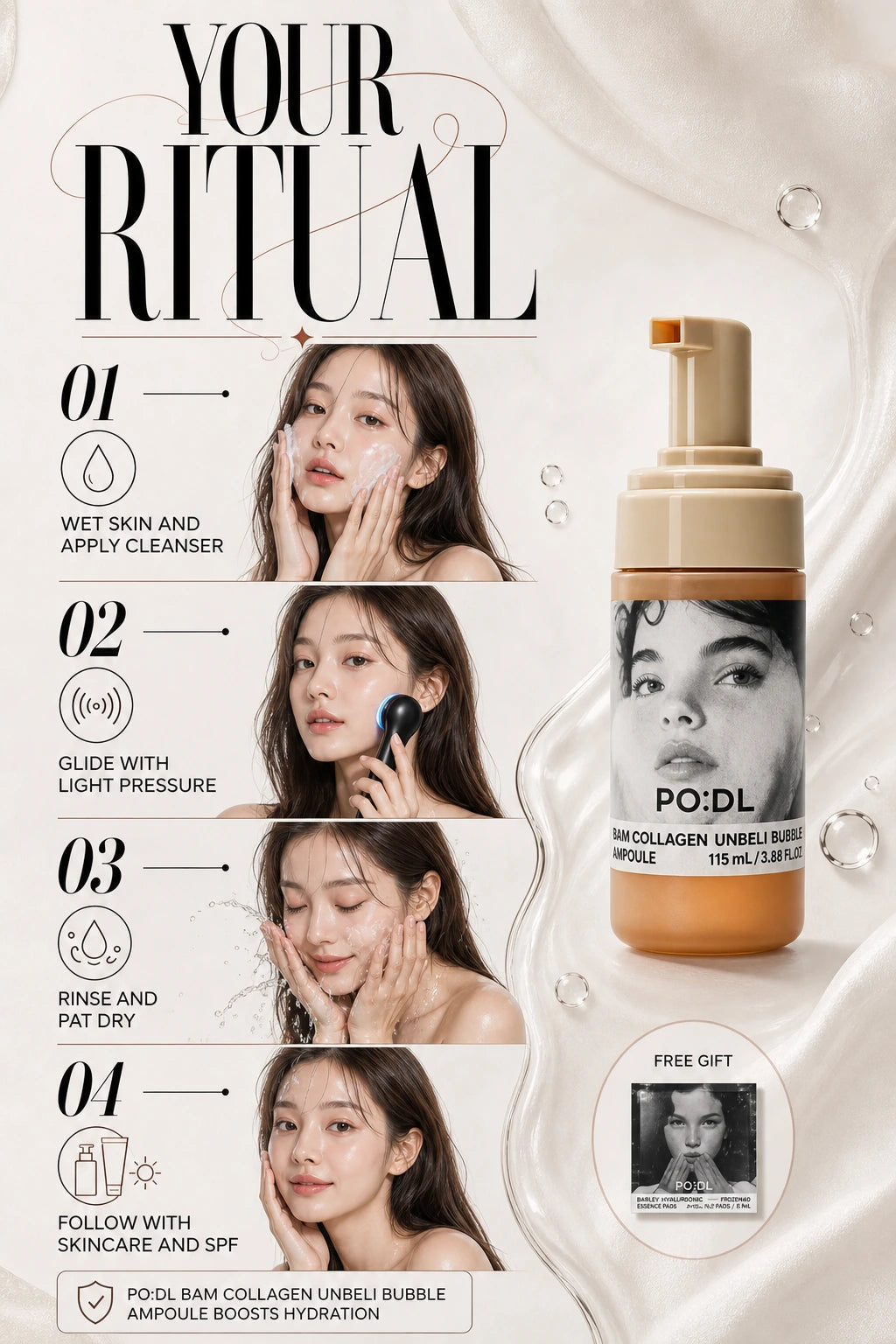Bam Collagen Unbeli Bubble Ampoule 115ml (+Special Gift) | PO:DL | PO:DL Bam Collagen Bubble Ampoule 115ml + Free Gift