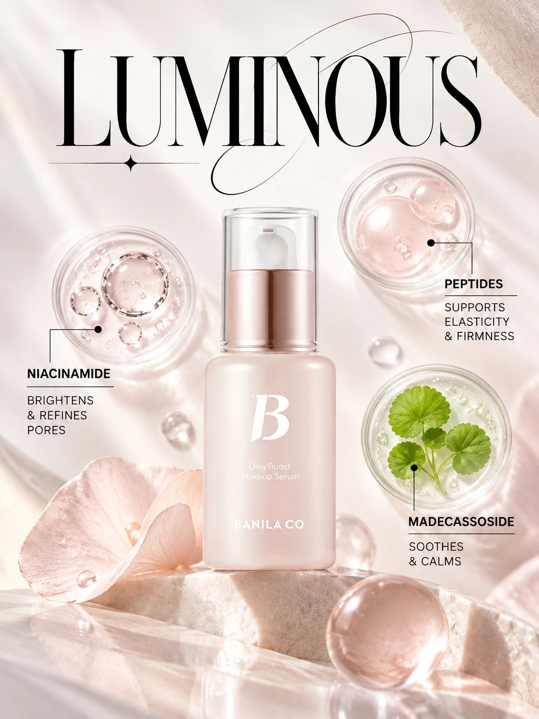 Banila Co Dew Boost Makeup Serum 30ml | Dewy Glow Primer Serum | The LAB by BLANC DOUX Dew Boost Serum | Artisanal Glow