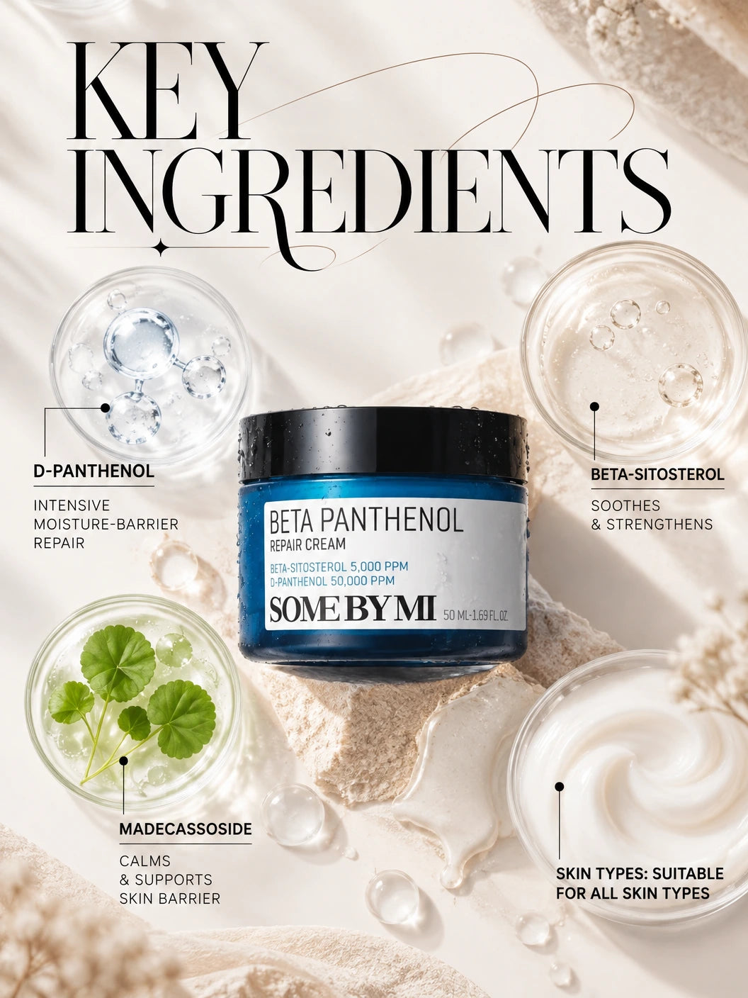 Beta Pantenol Repair Cream 50ml | SOME BY MI | SOME BY MI Beta Panthenol Repair Cream | Barrier Care