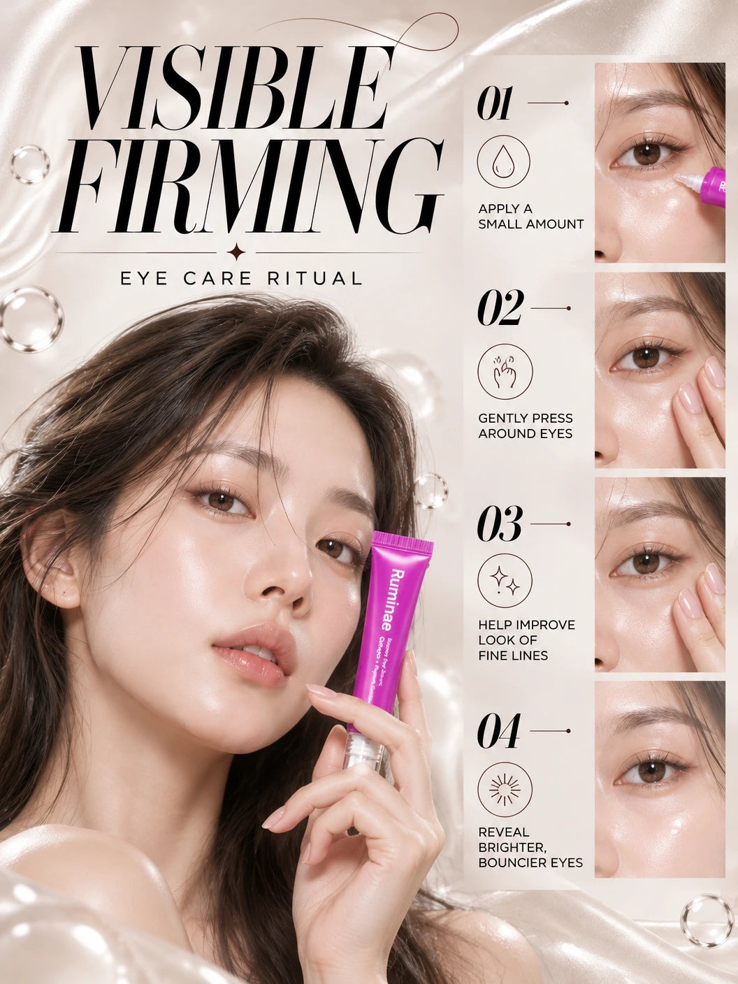 Bouncy Eye Serum 30ml | Ruminae | Ruminae Luxury Bouncy Collagen Peptide Eye Serum 30ml