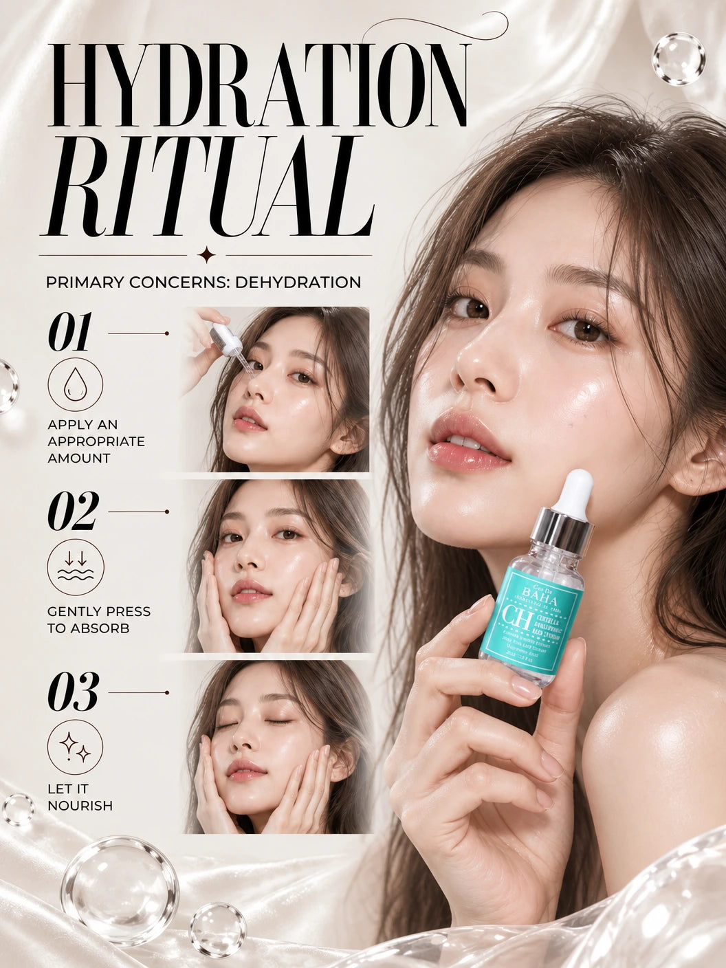 CH Centella Hyaluronic Acid HA Serum 30ml | COS DE BAHA | COS DE BAHA CH Centella HA Serum – Soothing Hydration