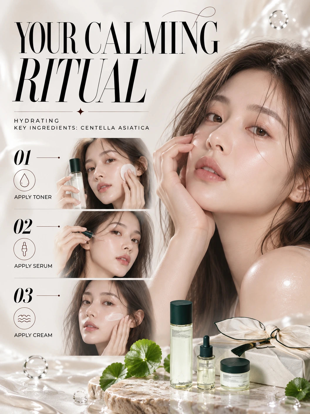 Calming Line Gift Set 150ml+50ml+30ml | Pyunkang Yul | Pyunkang Yul Calming Moisture Cream - Artisanal Luxury Hydration