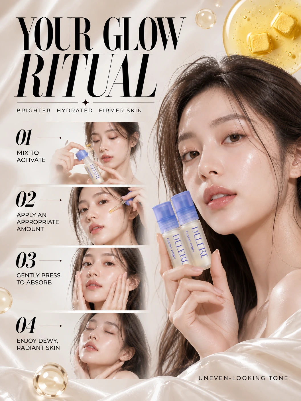 Caviar PDRN VITA Boost Shot Serum (Double Set) 15ml*2ea | DELERE | DELERE Caviar PDRN VITA Serum – Vitamin C Double Set