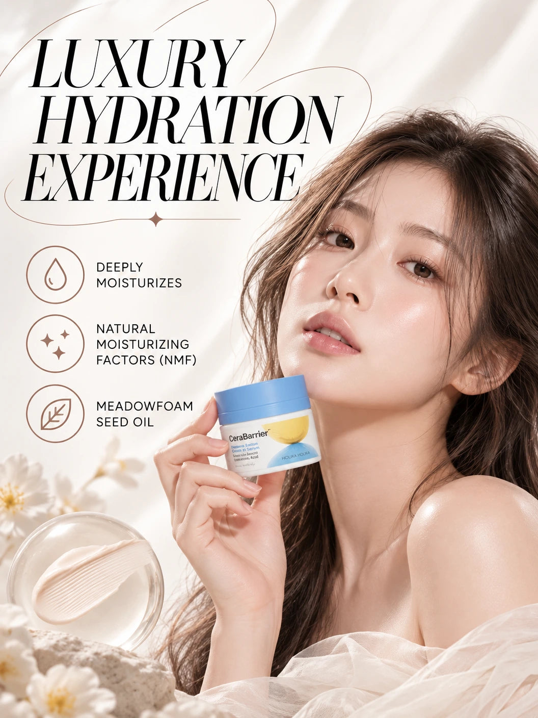 CeraBarrier Moisture Active Cream in Serum 50ml | HOLIKA HOLIKA | HOLIKA HOLIKA CeraBarrier Cream in Serum - Artisanal Hydration