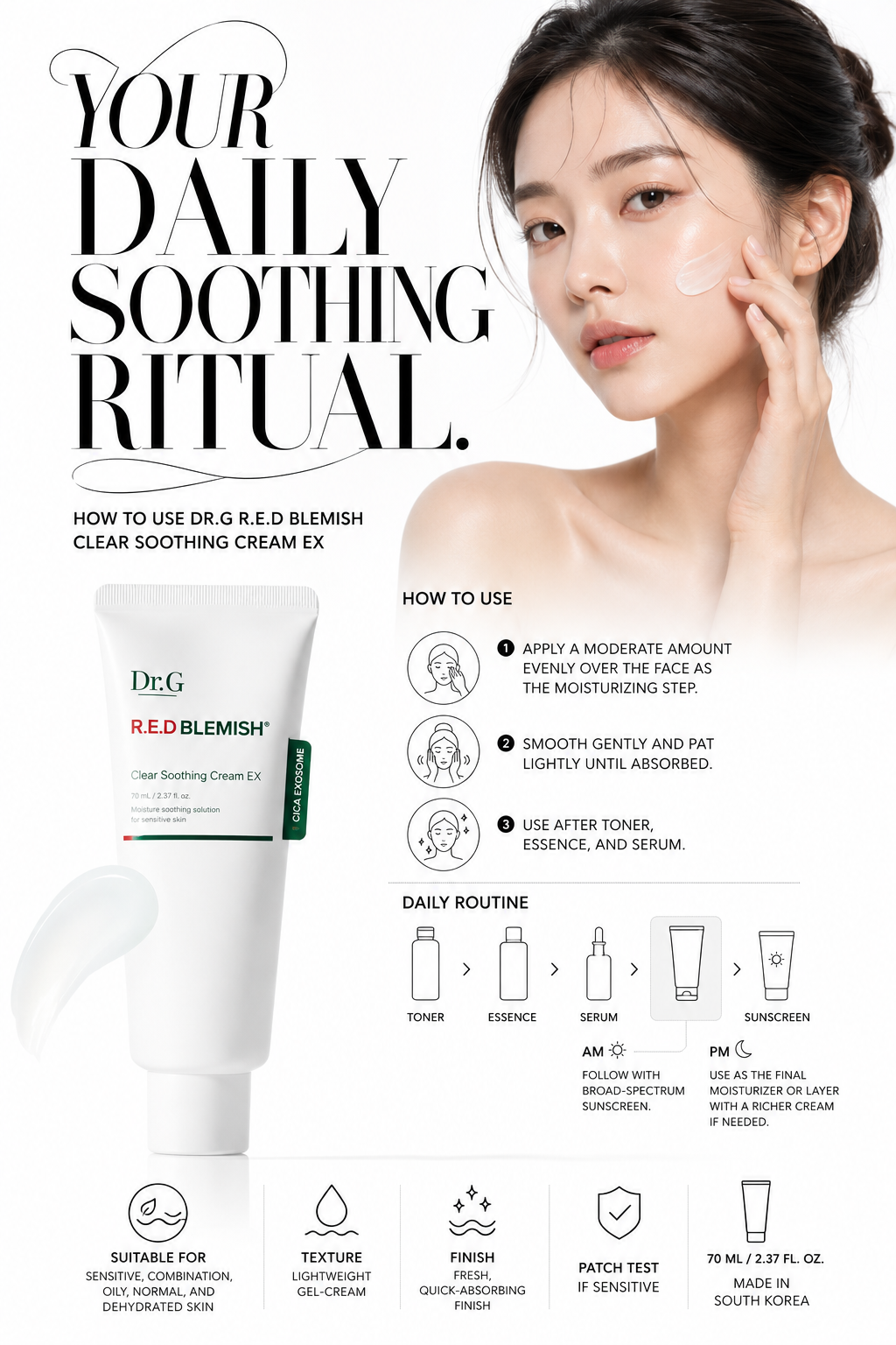 Red Blemish Clear Soothing Cream EX 70ml | Dr.G