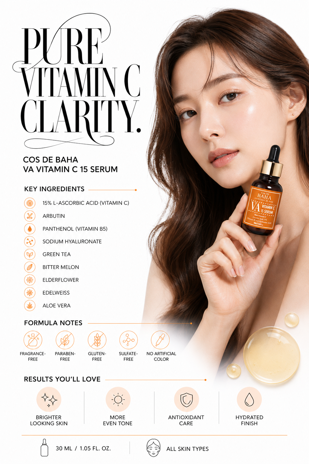 VA Vitamin C 15 Serum 30ml | COS DE BAHA