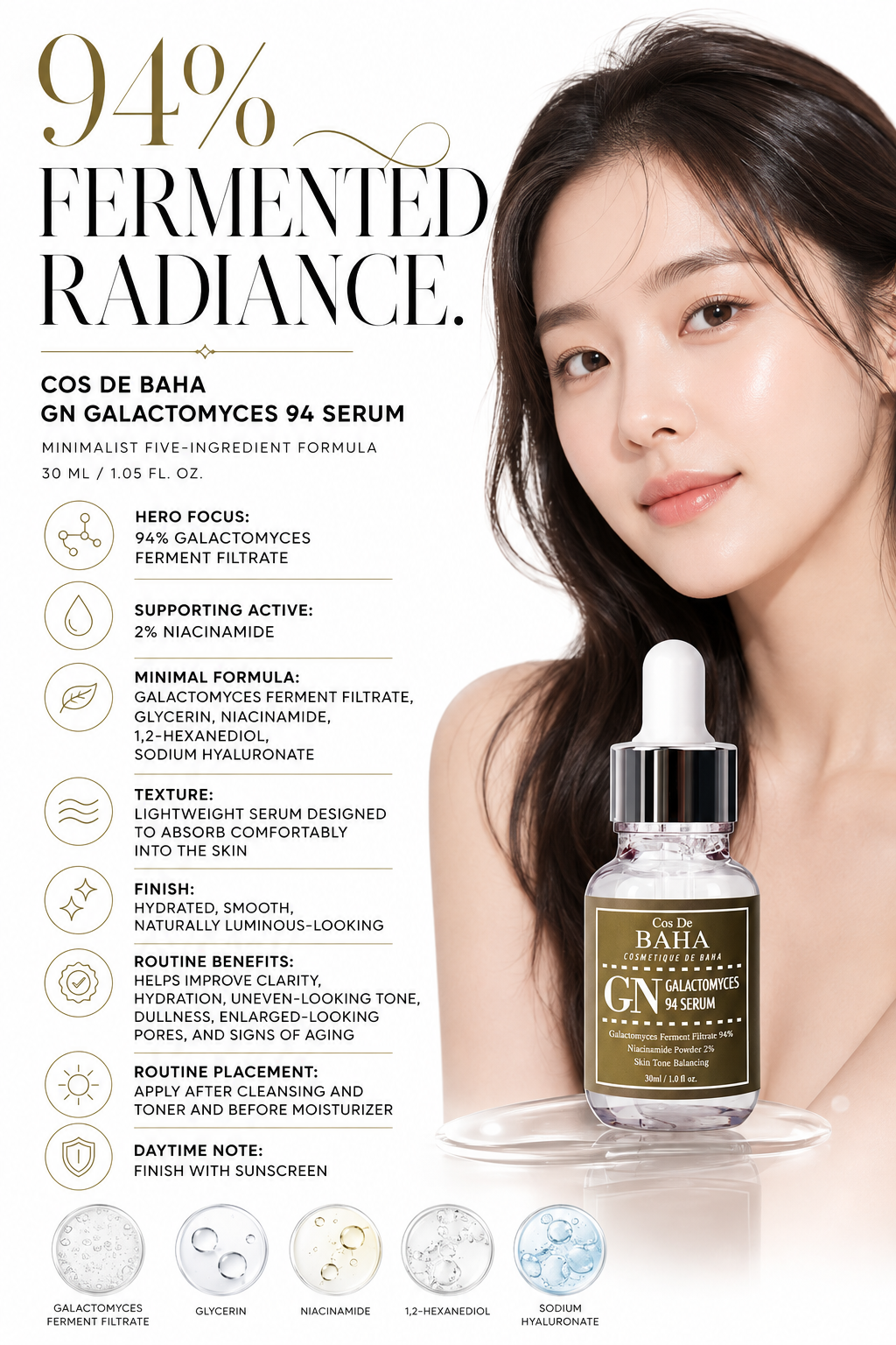 GN Galactomyces 94% Serum 30ml | COS DE BAHA