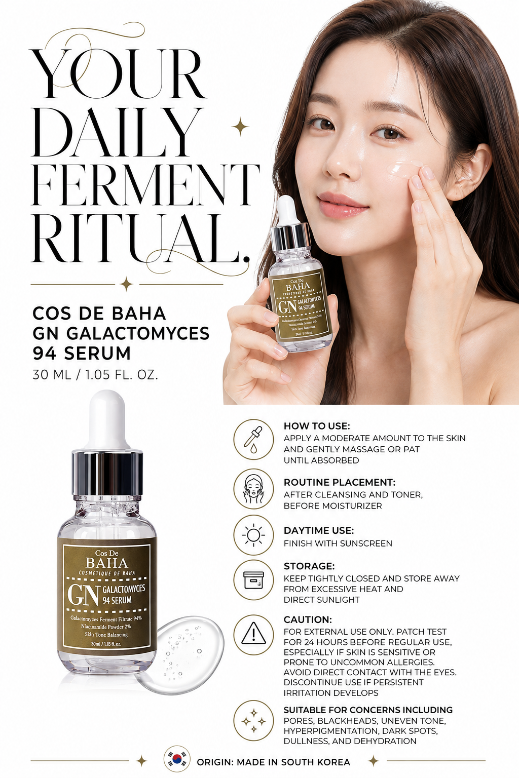 GN Galactomyces 94% Serum 30ml | COS DE BAHA
