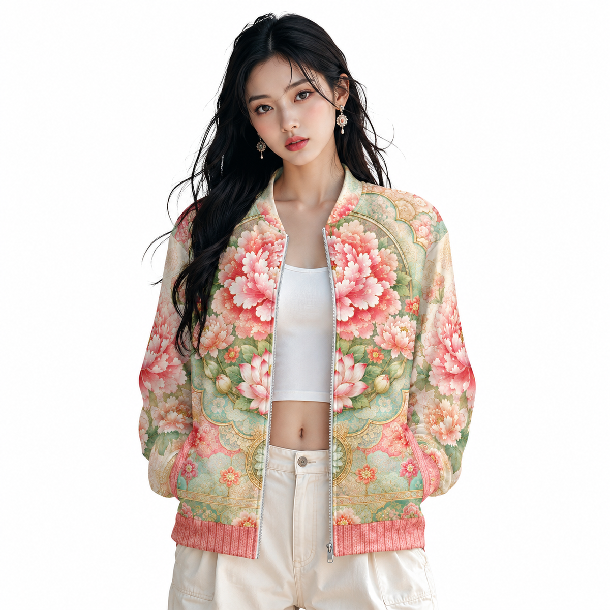 ULZZANG BELLA Joseon Hanbok Bomber Jacket - Elevate Your Style