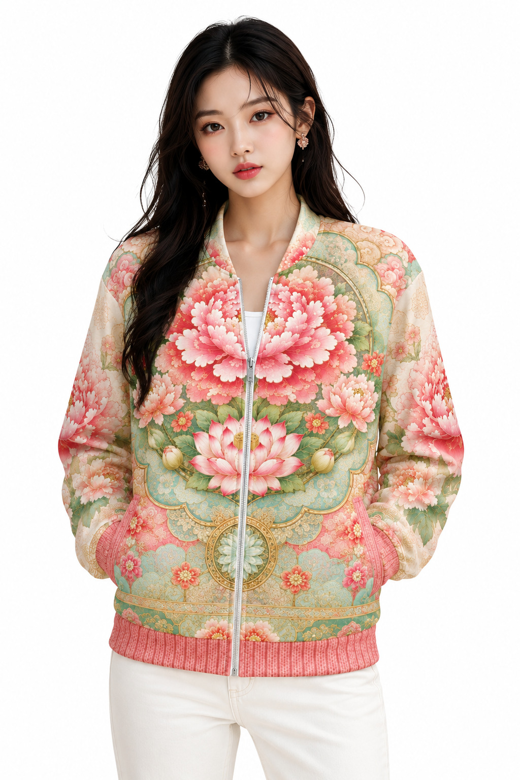 ULZZANG BELLA Joseon Hanbok Bomber Jacket | Modern Elegance