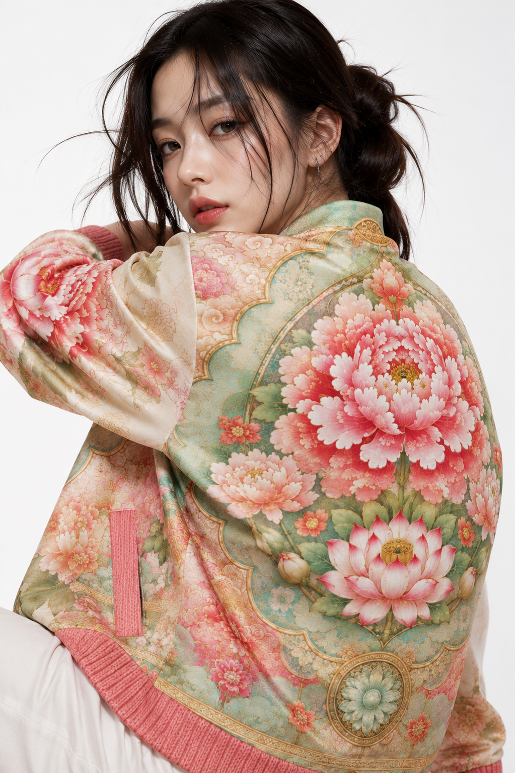 ULZZANG BELLA Joseon Hanbok Bomber Jacket - Elevate Your Style