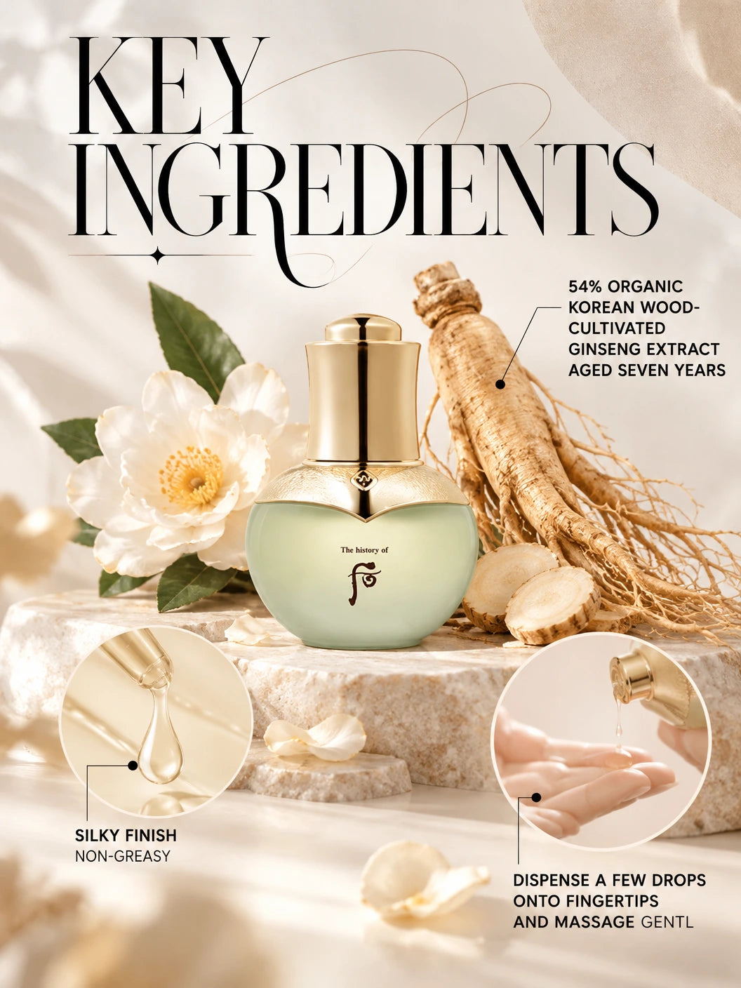 Cheongidan Wild Ginseng Nourishing Facial Elixir | The History of Whoo | The History of Whoo Ginseng Facial Elixir - Couture Serum